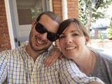 Smiling Couple Selfie on a Sunny Porch