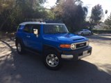 Blue Toyota FJ Cruiser in the Parking Lot