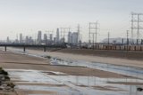 Power Lines and Cityscape