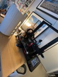 Modern Desk Setup with 3D Printer