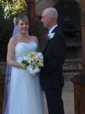 A Beautiful Wedding Day by the Fountain