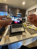 Working Late with a Glass of Wine