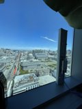 Urban Cityscape viewed through a window