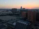 Sunset Over the Urban Metropolis