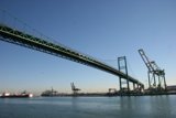 Majestic Bridge Overlooking a Serene Waterfront