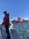 Sailing the Bay with Old Glory