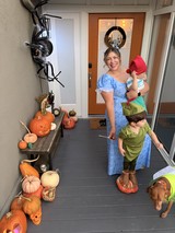 Family Halloween Porch Portrait in Costume