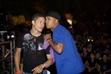 Two Men Grooving It Up at EDC with Dynamite MC