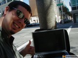 Street Laptop User
