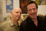 Two Men Posing for Art Walk Portrait