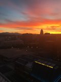 Sunset hues over the LA skyline