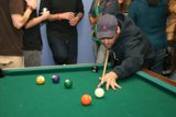 Blue Shirted Man in the Billiard Room