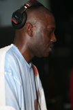 Jamming with His Headphones On
