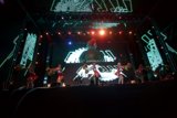 Group Dance Performance with Large Screen