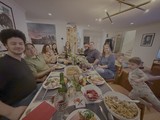 Family Thanksgiving Dinner Gathering at Home
