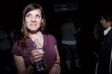 Woman Making Funny Face at Nightclub Event