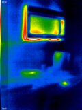 Thermal Imaging View of Kitchen Microwave Area