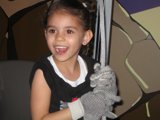 Little Girl and Her Baseball Glove