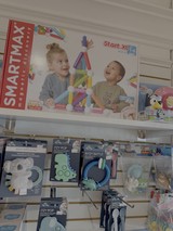 Toy Store Display with Children's Building Sets