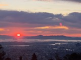 Sunset Over San Francisco Bay from East Bay Hills