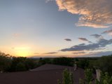 Mountain Sunset with Clouds