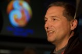 Happy Man at the Mars Lander Control Center