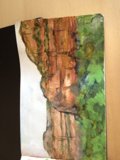 Mountain Majesty: A Watercolor Canvas Painting