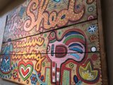 The Colorful Mural at The Shed in Santa Fe