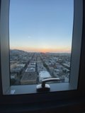 Window View of a Glowing Sunset