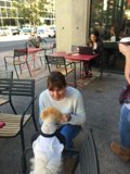 Woman Petting Jiff
