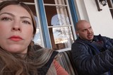 Couple Taking Selfie on Sunny Porch