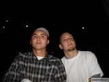 Night Portrait of Two Men in Baseball Caps