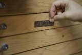 Rustic Wooden Drawer with Metal Plaque