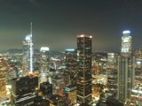 Illuminated Cityscape of Los Angeles at Night