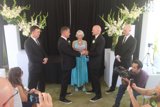 Wedded Bliss among Palm Springs Flowers
