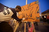 Graffiti Artist at Work