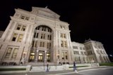 Austin City Hall Illuminated by Night Sky