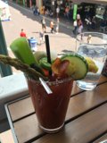 Healthy Vegetable Drink on a Sunny Day