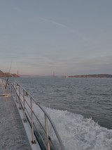 Ferry Wake View of Golden Gate Bridge