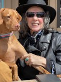 Woman and her Canine Companion in Santa Fe