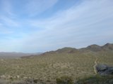 Majestic desert mountains under the blue sky