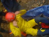 Yellow Rain Suit Worker