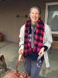 A Fashionable Handbag and Plaid Scarf