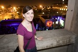 Young Woman Smiling at EDC Festival Overlook