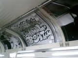 Graffiti-Decorated Subway Train in Tokyo