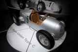 Silver Race Car Model on Display at LA Auto Show