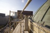 Scaffolding on the Roof of an Office Building