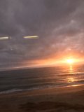 Sunset Flare Over the Pacific