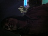 Night Portrait by Illuminated Pool and Cactus Garden