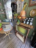 Vintage TV on Wooden Floor
